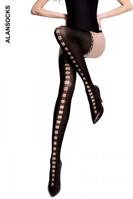A149- Fashion tights with designs 90D