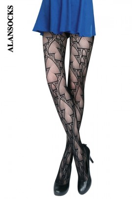 DF1206- Fishnet tights with patterns 