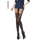 A6100- Fashion Tights with stocking pattern 80 den