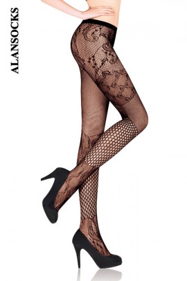 YD0810- Fishnet tights with patterns 