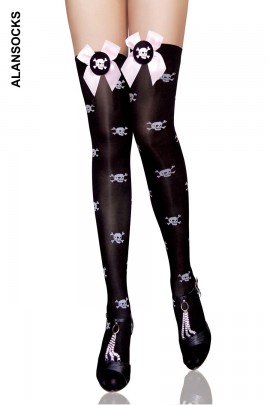 2079- Fashion Stockings with skulls