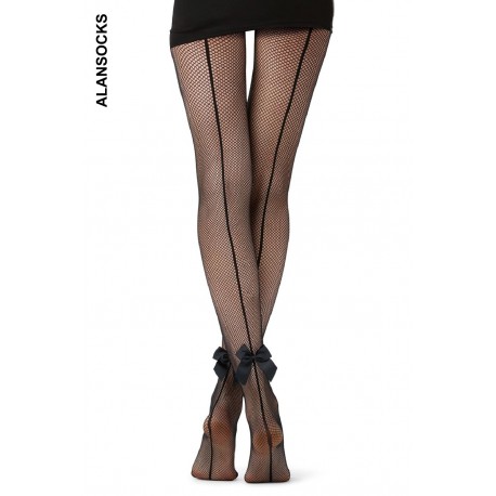 A2179- Fishnet tights with back row and a bow
