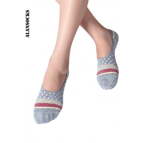 H114- Sport Footsies socks in coton with silicone