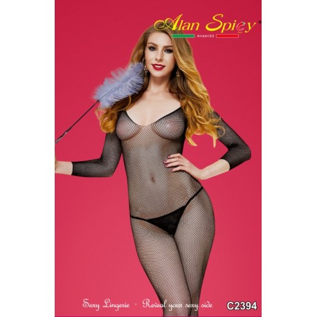 C2394- Lingerie sexy: Bodystocking in maglia a rete