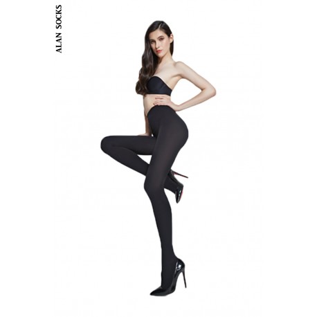 A6176- Fashion soft black cotton tights with patterns 90D
