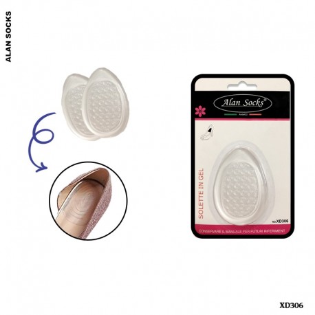 XD306- Transparent lunar insoles, in gel, for shoes.