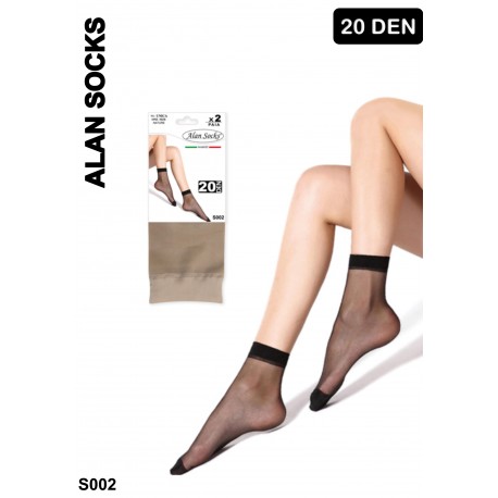 S002- Short socks with large band 20D