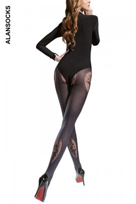 A6202- Fashion tights with designs 120D